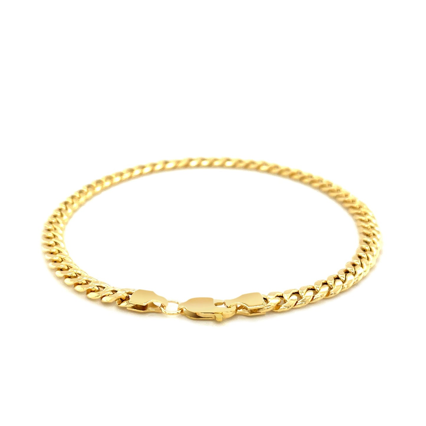 14k Yellow Gold Miami Cuban Semi Solid Bracelet (4.50 mm) 