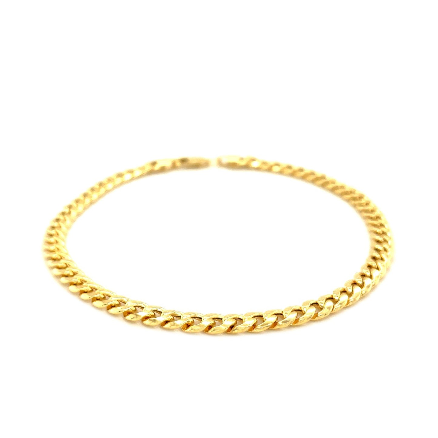 10k Yellow Gold Miami Cuban Semi Solid Bracelet (4.50 mm) 