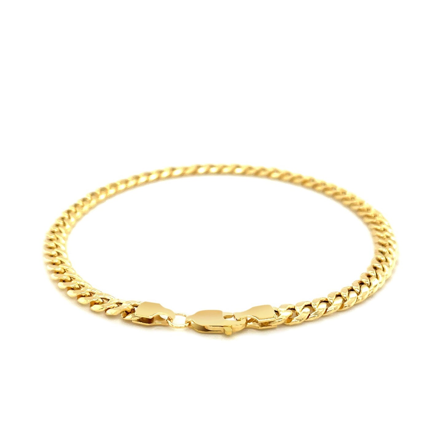 10k Yellow Gold Miami Cuban Semi Solid Bracelet (4.50 mm) 