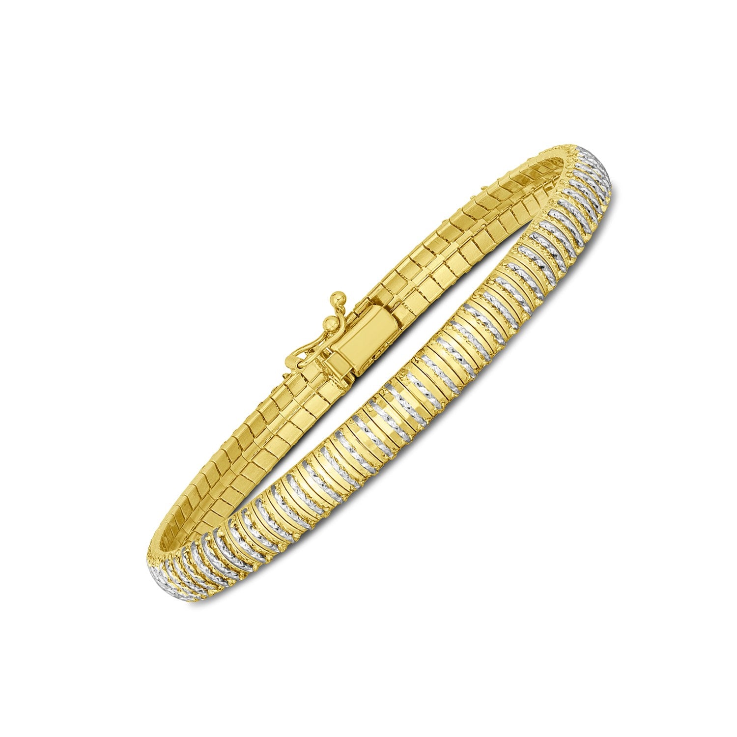 14k Yellow Gold Diamante Flex Bracelet (5.80 mm) 