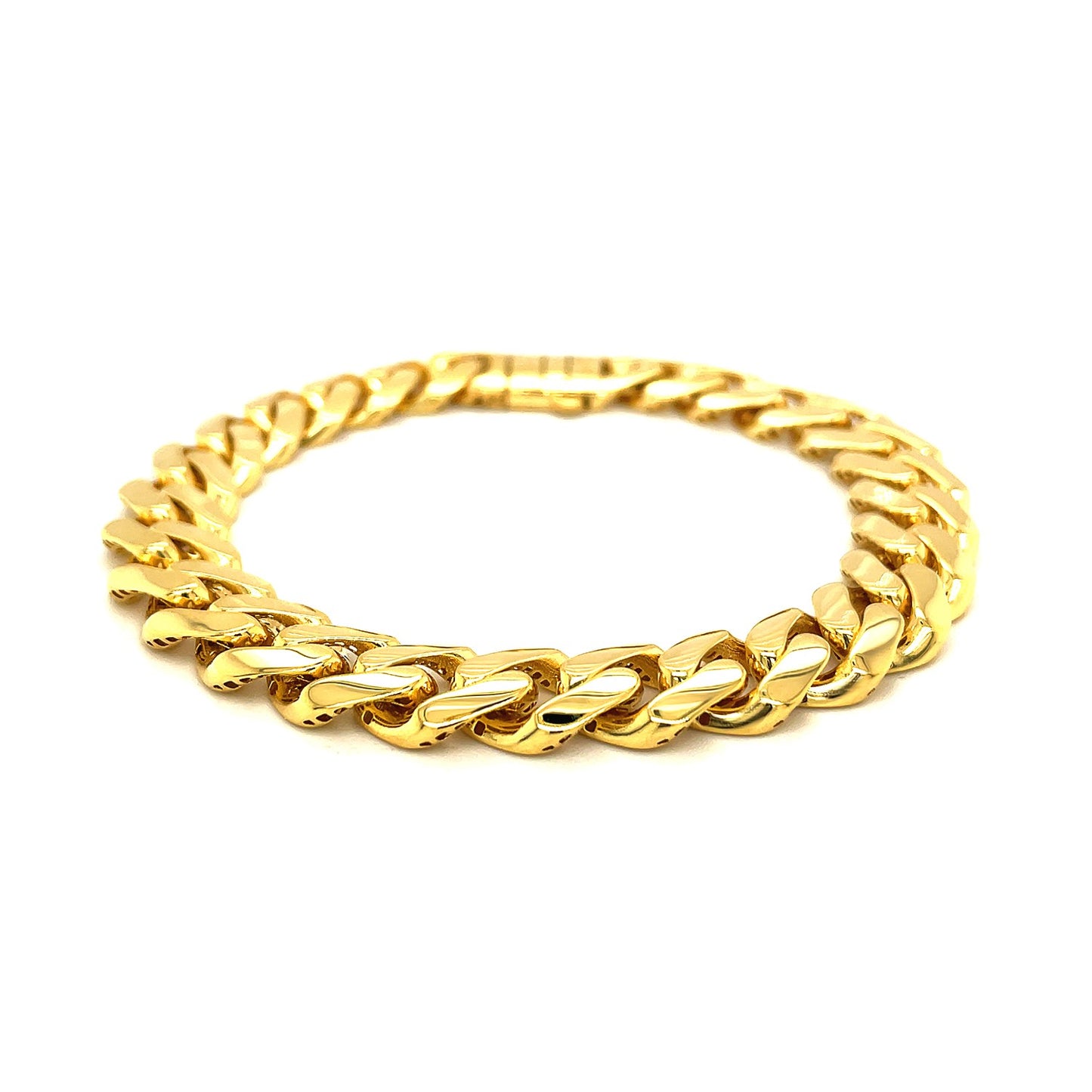 14k Yellow Gold Polished Curb Chain Bracelet (11.50 mm) 