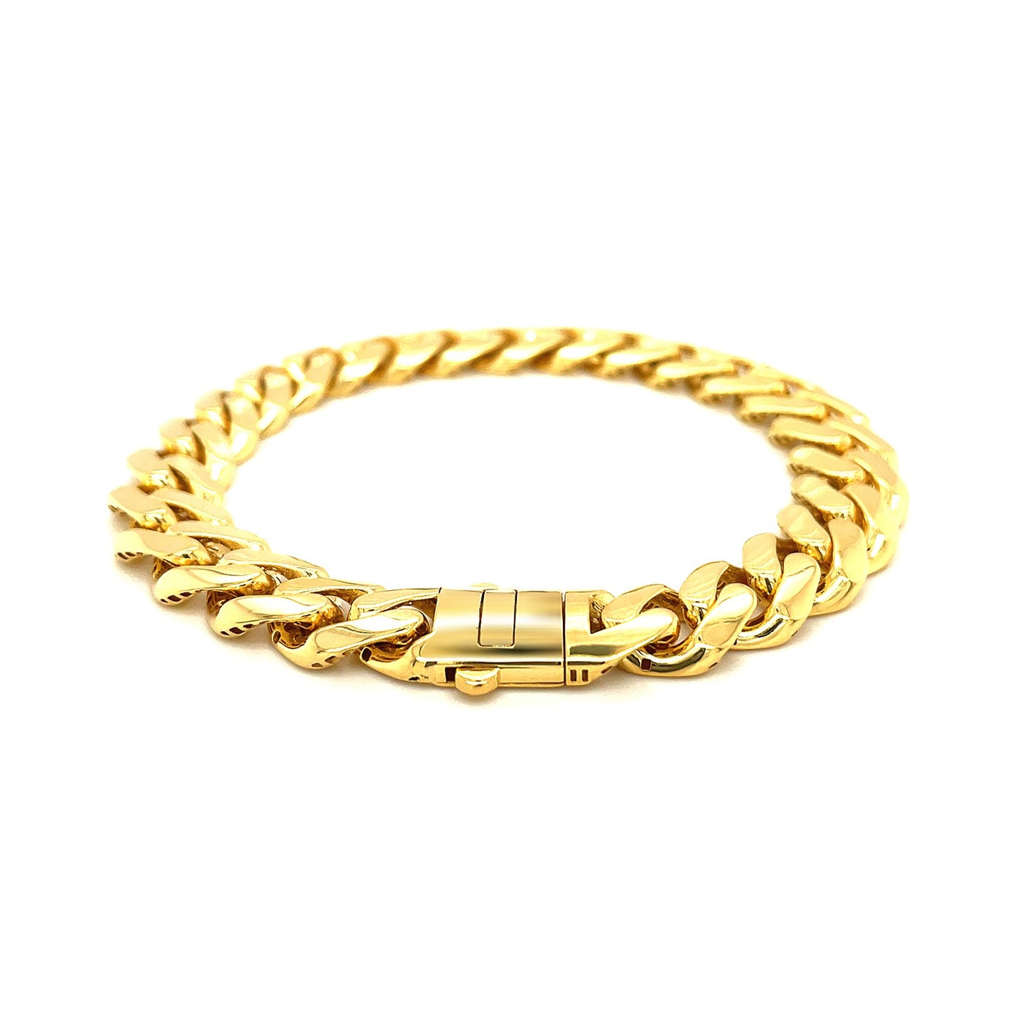 14k Yellow Gold Polished Curb Chain Bracelet (11.50 mm) 