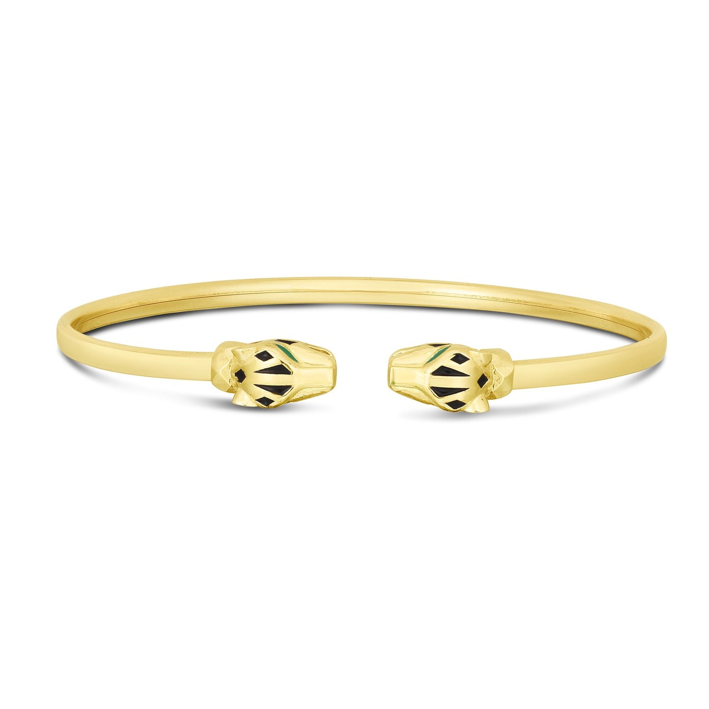 14k Yellow Gold Panther Bangle (3.00 mm) 