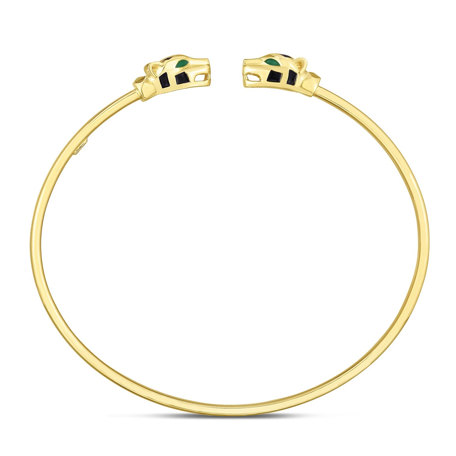 14k Yellow Gold Panther Bangle (3.00 mm) 