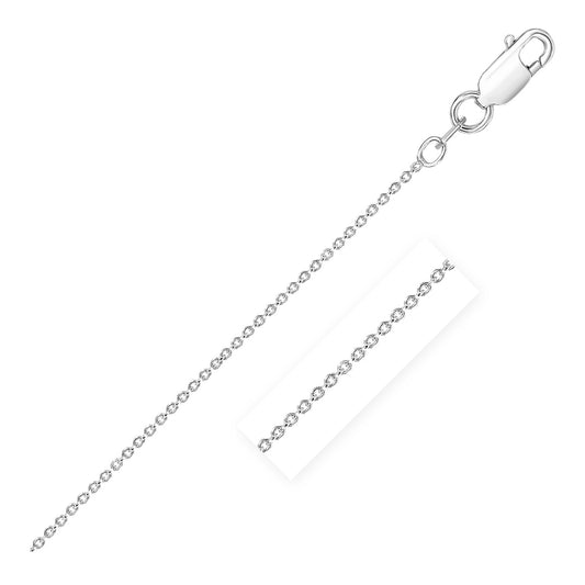 Sterling Silver Rhodium Plated Round Cable Chain (1.80 mm) 