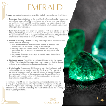 0.46 Carat Genuine Emerald 14K White Gold Earrings 