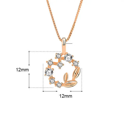 Women CZ Garland 925 Sterling Silver Necklace 