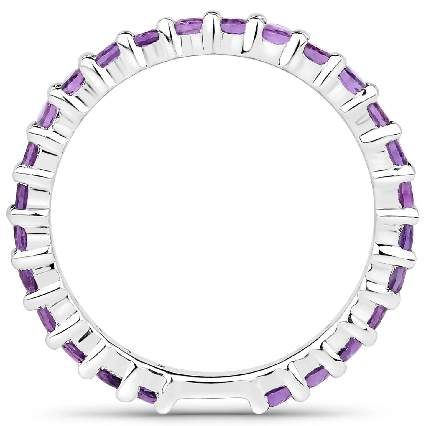 Eternity Ring in .925 Sterling Silver with Amethyst 