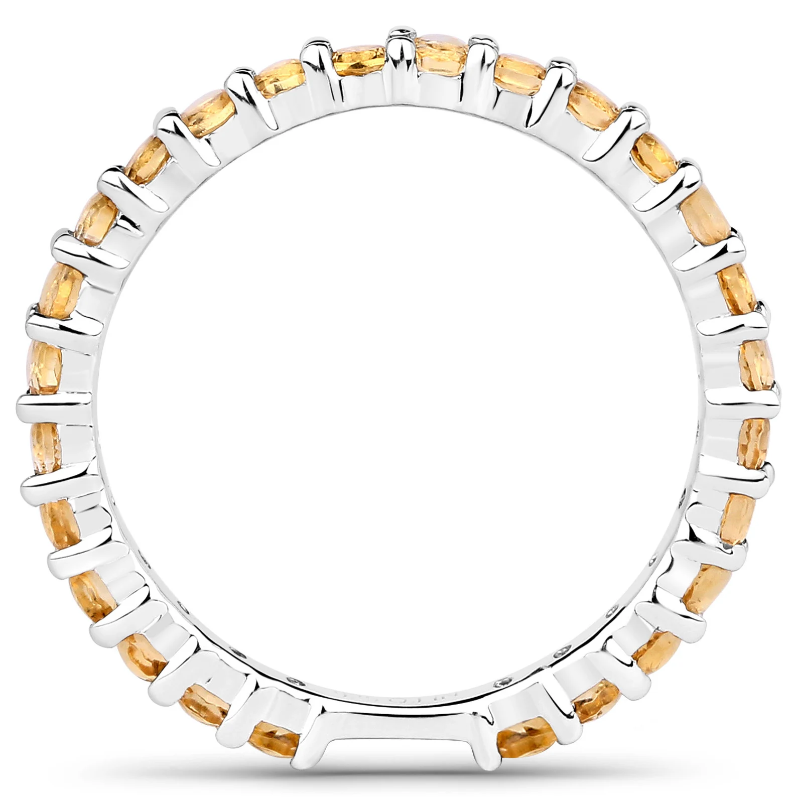 Eternity Ring in .925 Sterling Silver with Citrine 