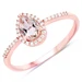 Engagement Ring in 14K Rose Gold with Morganite and Diamonds 