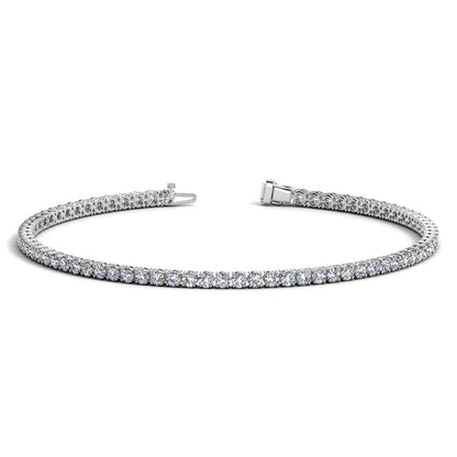 Lab Grown Round Diamond Tennis Bracelet in 14k White Gold (2 cctw F/G  VS2/SI1) 