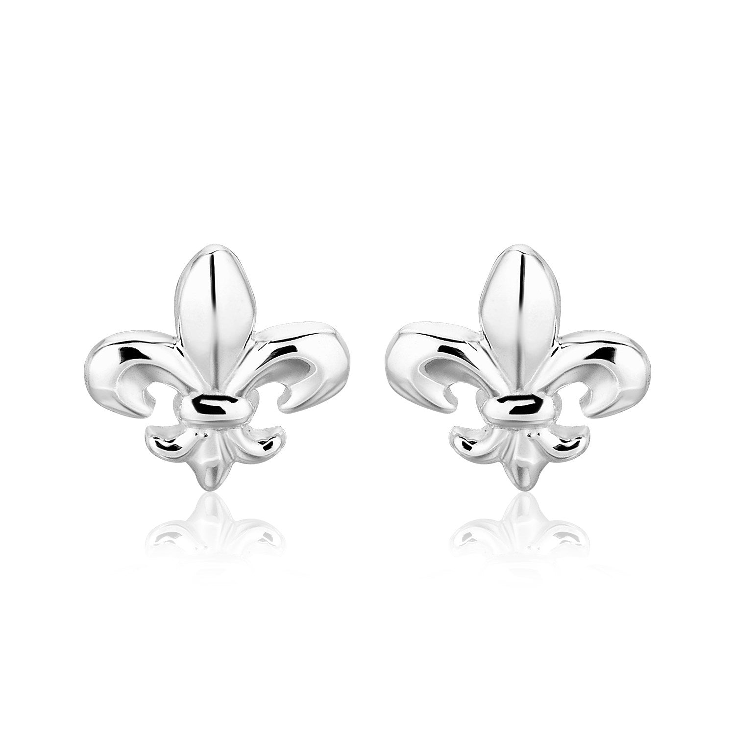 Sterling Silver Fluer De Lis Earrings 