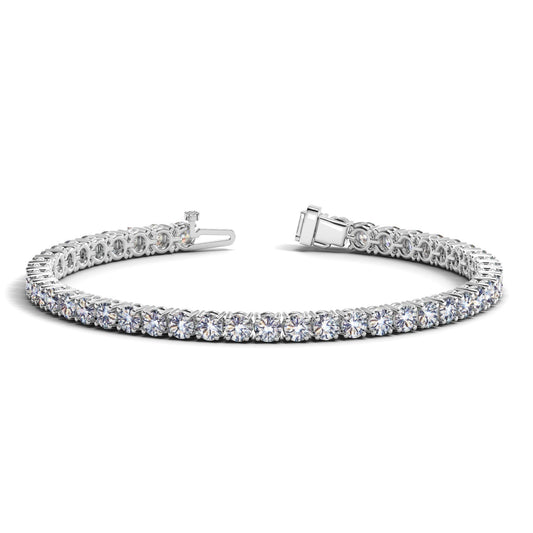 Lab Grown Round Diamond Tennis Bracelet in 14k White Gold (10 cctw F/G  VS2/SI1) 