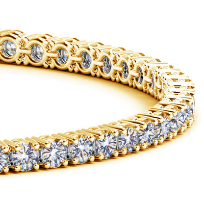 Lab Grown Round Diamond Tennis Bracelet in 14k Yellow Gold (7 cctw F/G  VS2/SI1) 