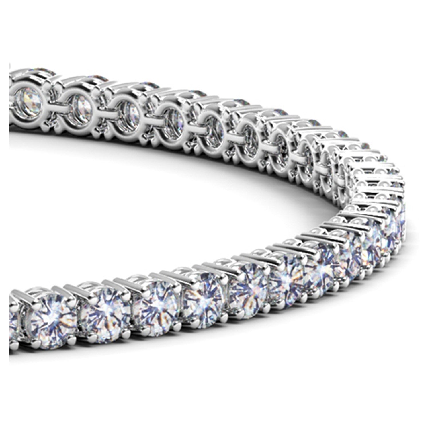 Lab Grown Round Diamond Tennis Bracelet in 14k White Gold (5 cctw  F/G  VS2/SI1) 