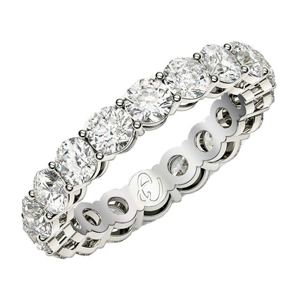 Round Cut Lab Grown Diamond Eternity Ring in 14k White Gold (2 cttw FG/VS2) 