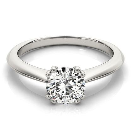 14k White Gold Double Prong Set Solitaire Diamond Engagement Ring (1 cttw) 