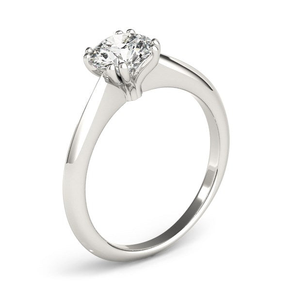 14k White Gold Double Prong Set Solitaire Diamond Engagement Ring (1 cttw) 