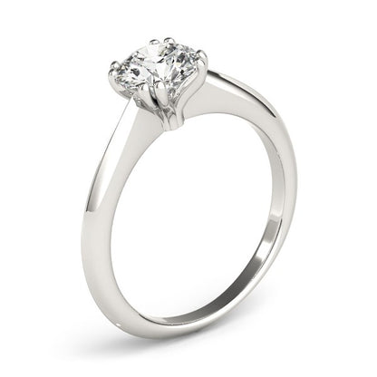 14k White Gold Double Prong Set Solitaire Diamond Engagement Ring (1 cttw) 