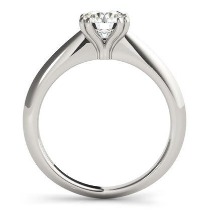 14k White Gold Double Prong Set Solitaire Diamond Engagement Ring (1 cttw) 