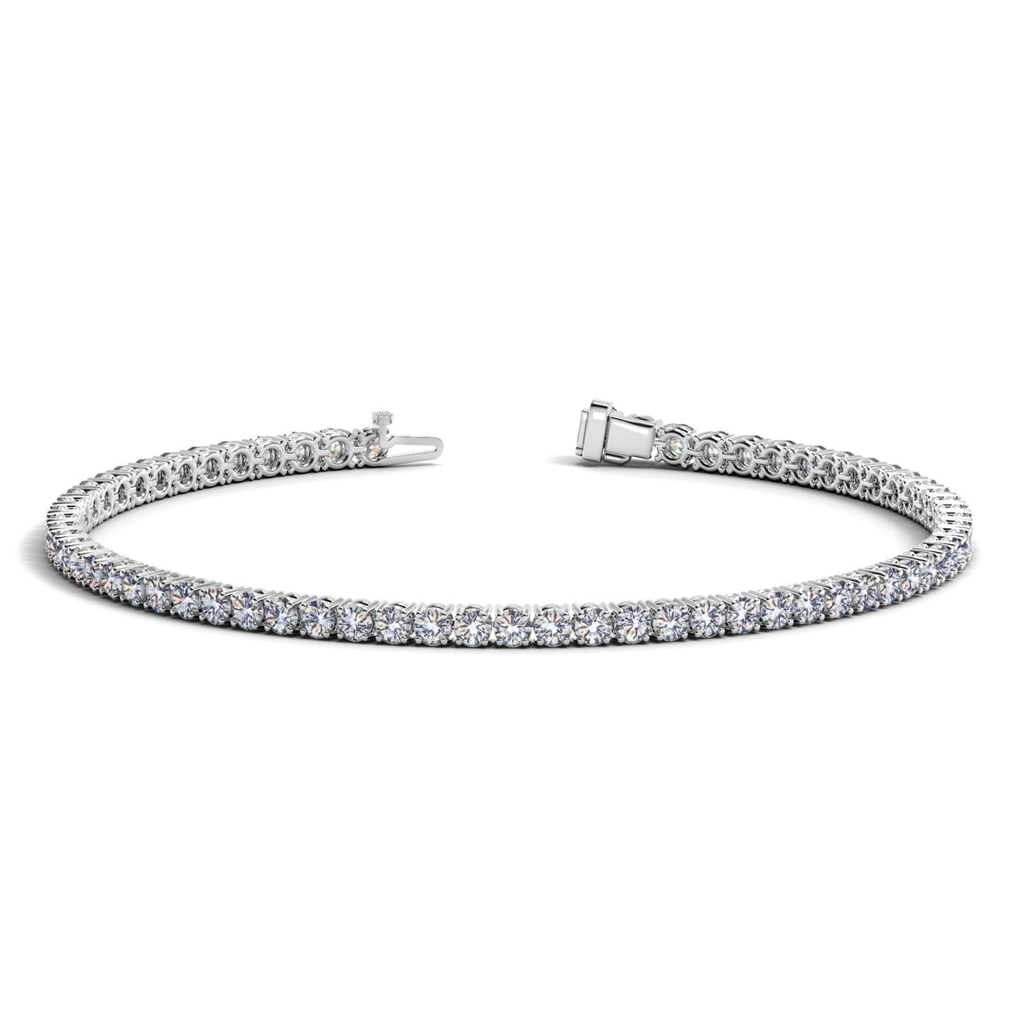 Lab Grown Round Diamond Tennis Bracelet in 14k White Gold (3 cctw F/G  VS2/SI1) 