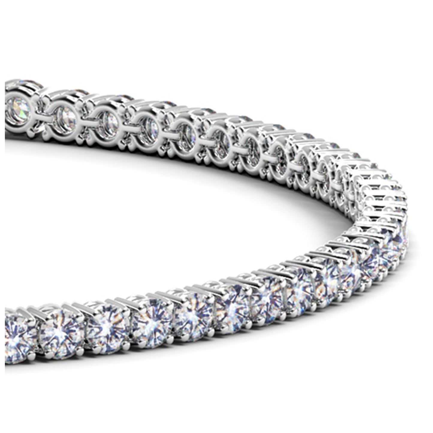 Lab Grown Round Diamond Tennis Bracelet in 14k White Gold (3 cctw F/G  VS2/SI1) 