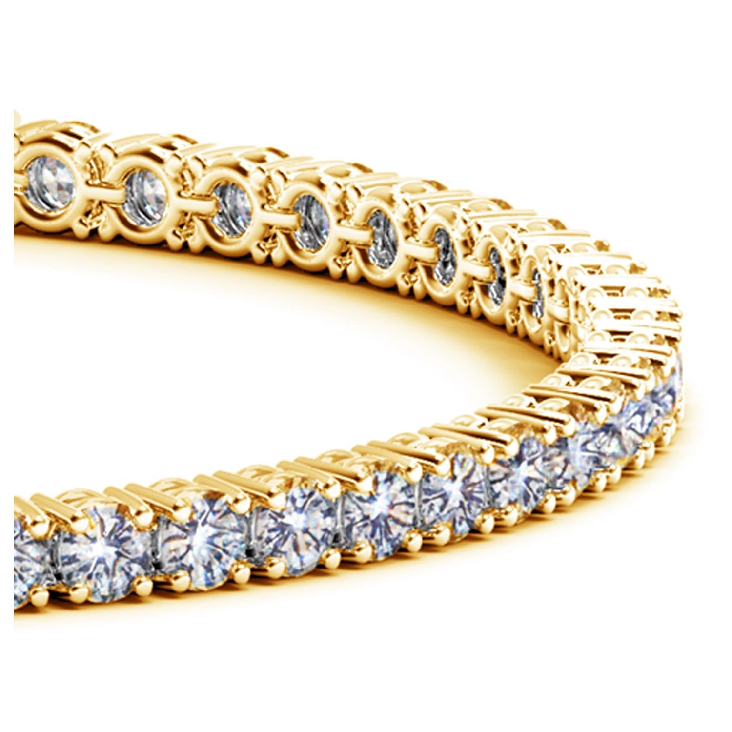 Lab Grown Round Diamond Tennis Bracelet in 14k Yellow Gold (6 cctw F/G  VS2/SI1) 