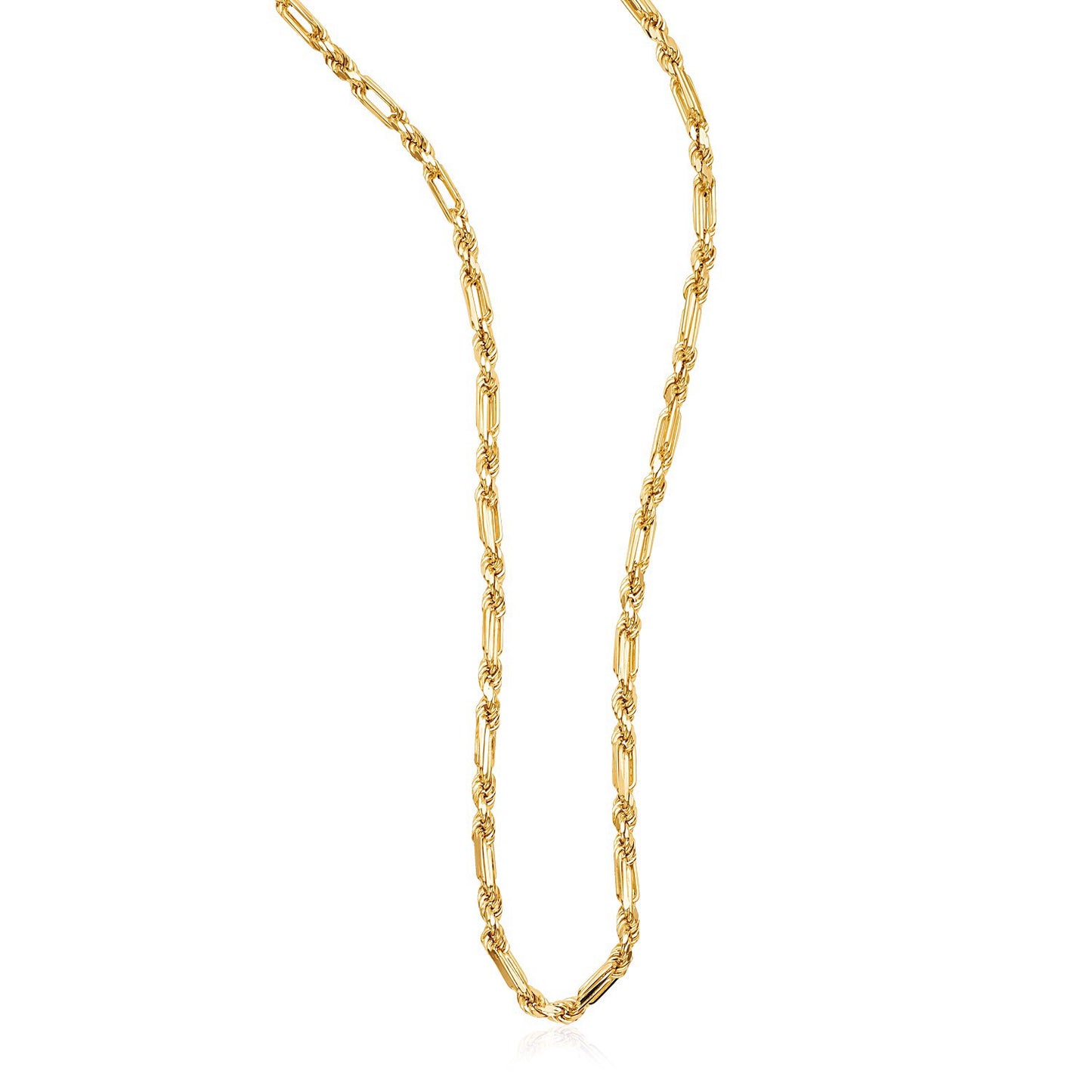 14k Yellow Gold Figaro Chain Necklace 