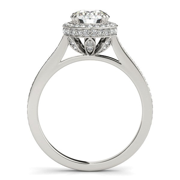 14k White Gold Classic Channel Slim Shank Diamond Engagement Ring (2 cttw) 