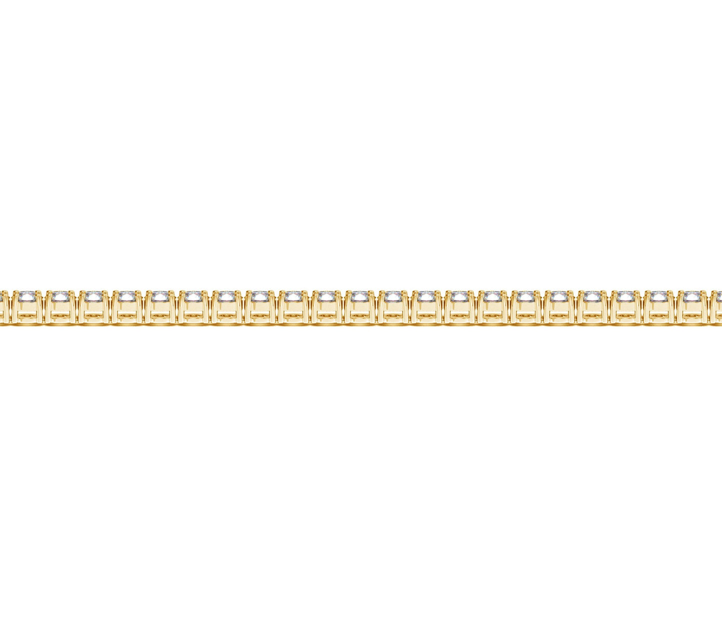 Lab Grown Round Diamond Tennis Bracelet in 14k Yellow Gold (3 cctw F/G  VS2/SI1) 