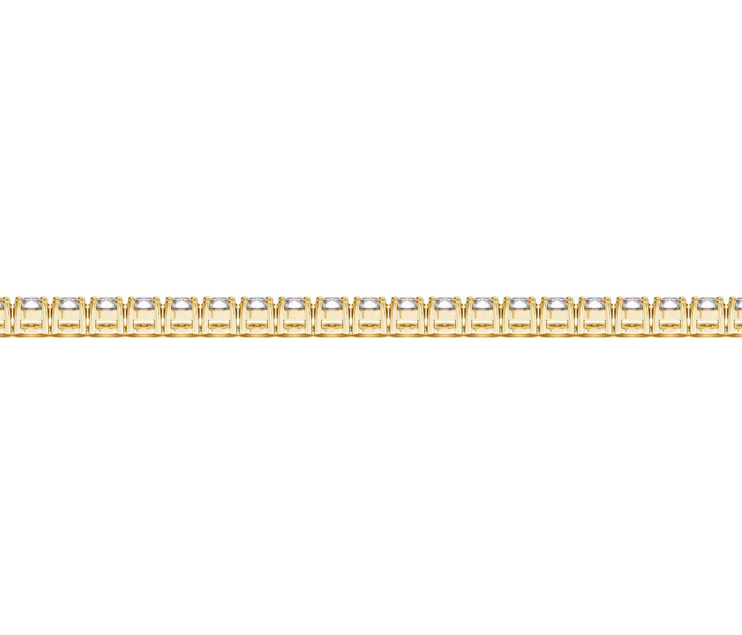 Lab Grown Round Diamond Tennis Bracelet in 14k Yellow Gold (4 cctw F/G  VS2/SI1) 
