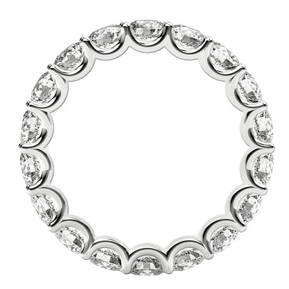 Round Cut Lab Grown Diamond Eternity Ring in 14k White Gold (2 cttw FG/VS2) 