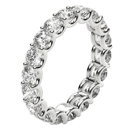 Round Cut Lab Grown Diamond Eternity Ring in 14k White Gold (2 cttw FG/VS2) 