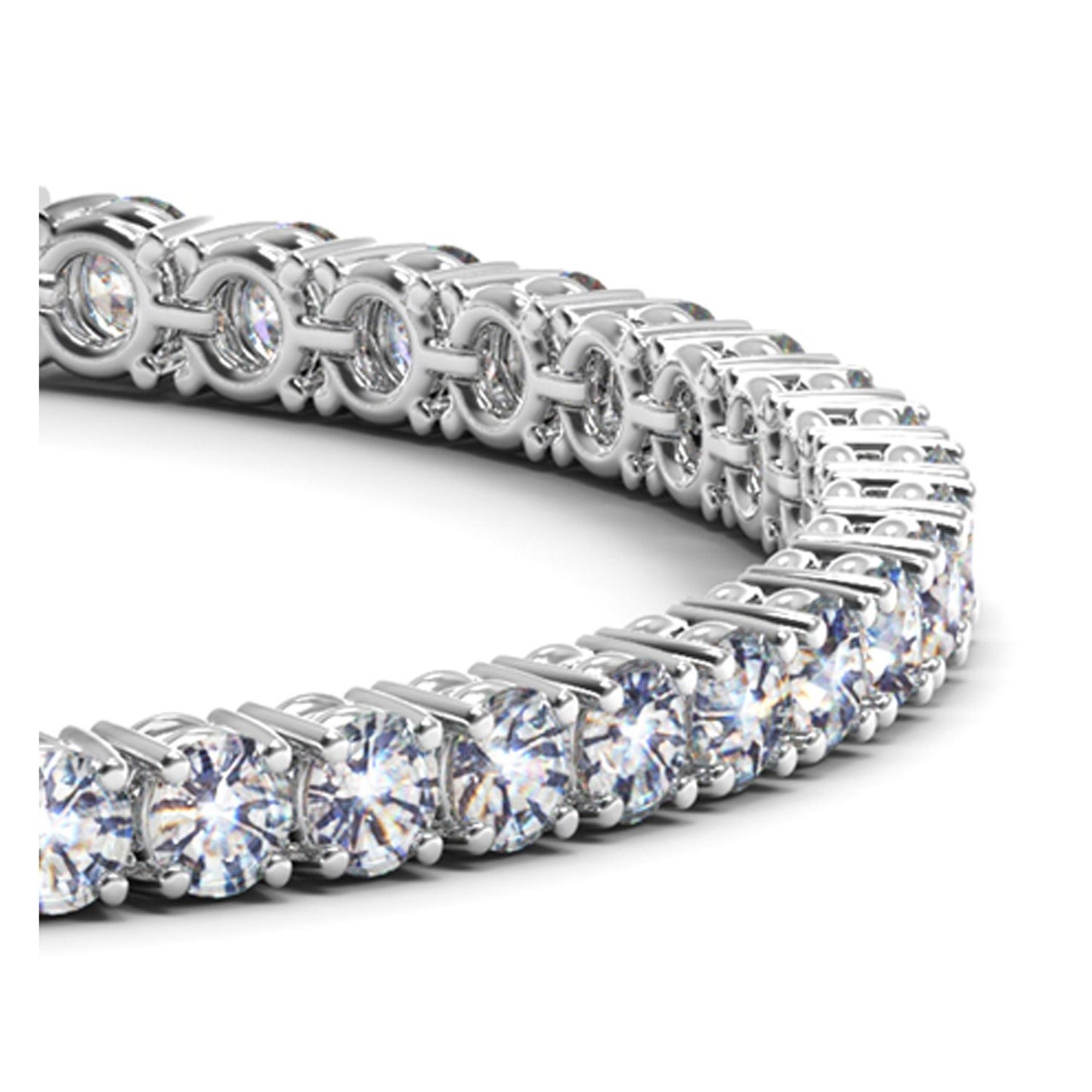 Lab Grown Round Diamond Tennis Bracelet in 14k White Gold (8 cctw F/G  VS2/SI1) 