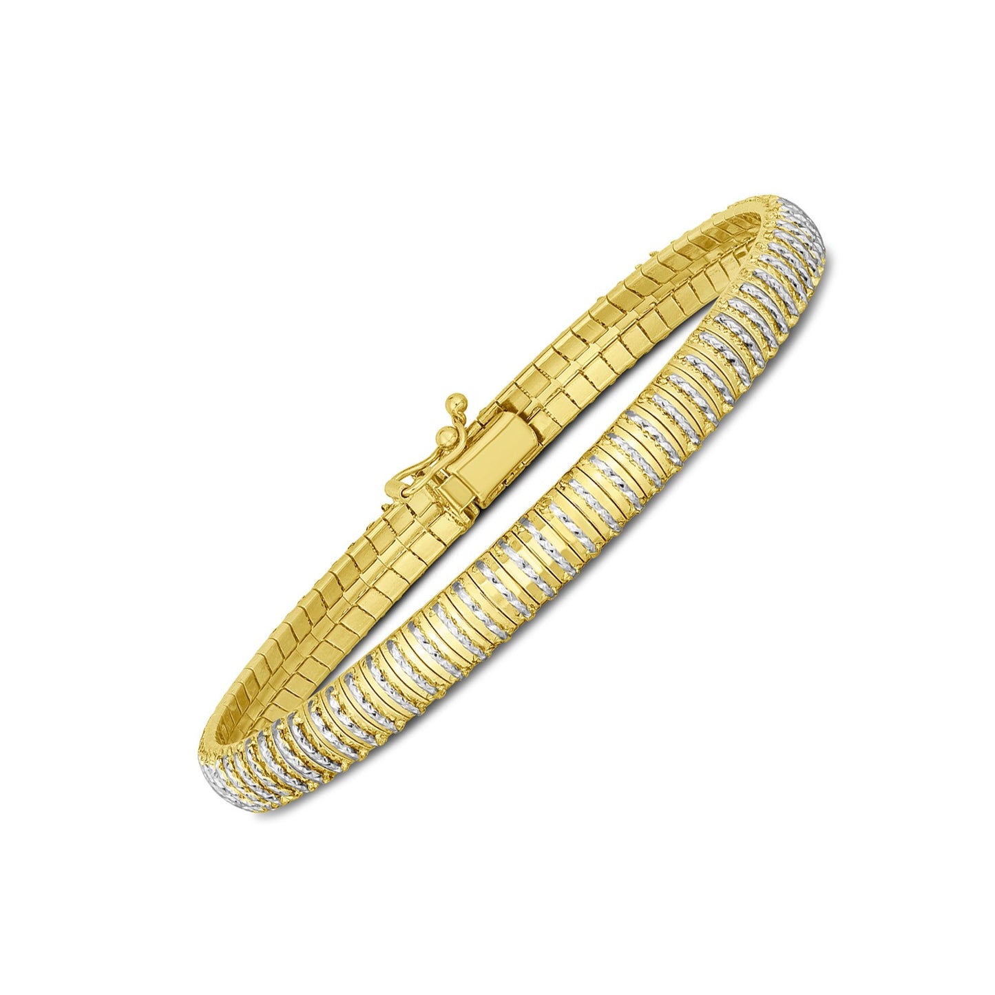 14k Yellow Gold Diamante Flex Bracelet 